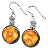 California Poppy Single Dangle Earrings